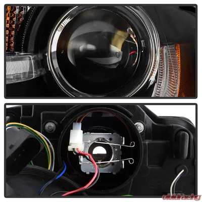 Spyder Auto Black DRL LED Projector Headlights for Audi A4 2009-2012 with Xenon HID Lights - PRO-YD-AA408-HID-DRL-BK