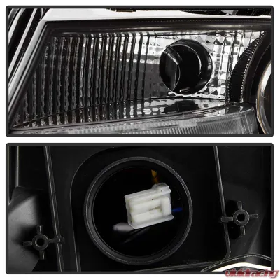 Spyder Auto Black DRL LED Projector Headlights for Audi A4 2009-2012 with Xenon HID Lights - PRO-YD-AA408-HID-DRL-BK