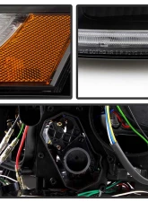 Spyder Auto Black DRL LED Projector Headlights for Audi A4 2009-2012 with Xenon HID Lights                                     - PRO-YD-AA408-HID-DRL-BK - Image 6