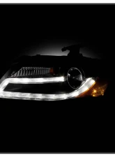 Spyder Auto Black DRL LED Projector Headlights for Audi A4 2009-2012 with Xenon HID Lights                                     - PRO-YD-AA408-HID-DRL-BK - Image 8
