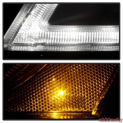 Spyder Auto Black DRL LED Projector Headlights for Audi A4 2009-2012 with Xenon HID Lights - PRO-YD-AA408-HID-DRL-BK