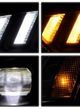 Spyder Auto Apex High Power LED Headlight Black Halogen for Audi A4 S4 2013-2016                                     - PRO-YD-AA413HALAP-BK - Image 10