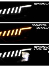 Spyder Auto Apex High Power LED Headlight Black Halogen for Audi A4 S4 2013-2016                                     - PRO-YD-AA413HALAP-BK - Image 11