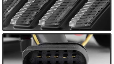 Spyder Auto Apex High Power LED Headlight Black Halogen for Audi A4 S4 2013-2016                                     - PRO-YD-AA413HALAP-BK - Image 4