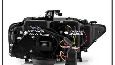 Spyder Auto Apex High Power LED Headlight Black Halogen for Audi A4 S4 2013-2016                                     - PRO-YD-AA413HALAP-BK - Image 7