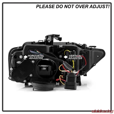 Spyder Auto Apex High Power LED Headlight Black Halogen for Audi A4 S4 2013-2016 - PRO-YD-AA413HALAP-BK