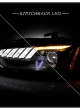 Spyder Auto Apex High Power LED Headlight Black Halogen for Audi A4 S4 2013-2016                                     - PRO-YD-AA413HALAP-BK - Image 8