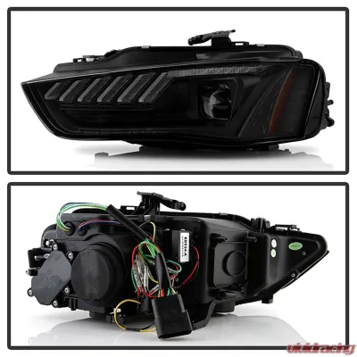 Spyder Auto Apex High Power LED Headlight Black HID for Audi A4/S4 2013-2016 - PRO-YD-AA413HIDAP-BK