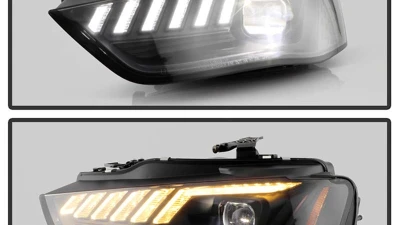 Spyder Auto Apex High Power LED Headlight Black HID for Audi A4/S4 2013-2016                                     - PRO-YD-AA413HIDAP-BK - Image 9