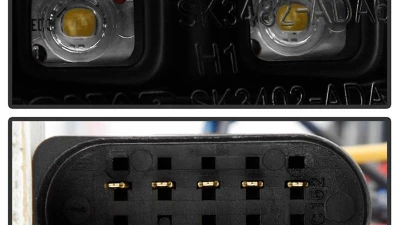 Spyder Auto Black Projector Headlights with DRL Light Tube for Audi A6 2005-2007 Halogen                                     - PRO-YD-ADA605-LTDRL-BK - Image 4