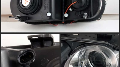 Spyder Auto LED Halo Chrome Projector Headlights for Acura Integra 1998-2001                                     - PRO-YD-AI98-HL-C - Image 2