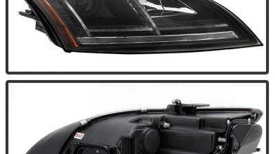 Spyder Auto Signature Sequential Turn Signal Projector Headlight HID Xenon Black Audi TT 2008-2011                                     - PRO-YD-ATT08-HID-BK - Image 2