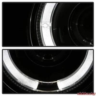 Spyder Auto Chrome LED Halo Projector Headlights for BMW E32 740iL 1992, High/Low H1 - PRO-YD-BMWE34-HL-C