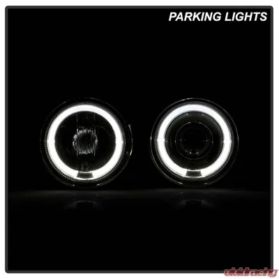 Spyder Auto Chrome LED Halo Projector Headlights for BMW E32 740iL 1992, High/Low H1 - PRO-YD-BMWE34-HL-C