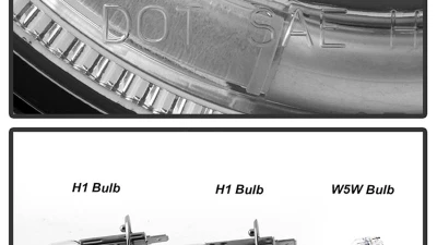 Spyder Auto Chrome LED Halo Projector Headlights for BMW E32 740iL 1992, High/Low H1                                     - PRO-YD-BMWE34-HL-C - Image 6