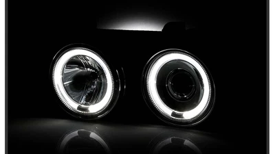 Spyder Auto Chrome LED Halo Projector Headlights for BMW E32 740iL 1992, High/Low H1                                     - PRO-YD-BMWE34-HL-C - Image 8
