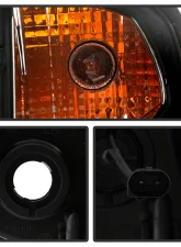 Spyder Auto Black LED Halo Projector Headlights for BMW E46 330xi 2002-2005                                     - PRO-YD-BMWE4602-4D-AM-BK - Image 6