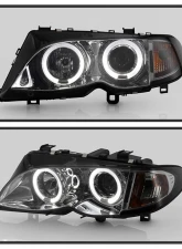 Spyder Auto 1-Piece Smoke LED Halo Projector Headlights for BMW E46 330xi 2002-2005                                     - PRO-YD-BMWE4602-4D-AM-SM - Image 10