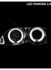 Spyder Auto 1-Piece Smoke LED Halo Projector Headlights for BMW E46 330xi 2002-2005                                     - PRO-YD-BMWE4602-4D-AM-SM - Image 11