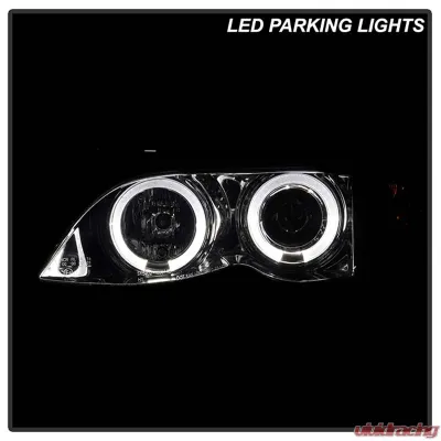 Spyder Auto 1-Piece Smoke LED Halo Projector Headlights for BMW E46 330xi 2002-2005 - PRO-YD-BMWE4602-4D-AM-SM