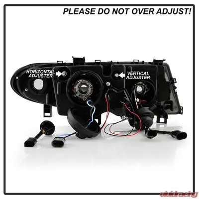 Spyder Auto 1-Piece Smoke LED Halo Projector Headlights for BMW E46 330xi 2002-2005 - PRO-YD-BMWE4602-4D-AM-SM