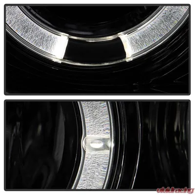 Spyder Auto 1-Piece Smoke LED Halo Projector Headlights for BMW E46 330xi 2002-2005 - PRO-YD-BMWE4602-4D-AM-SM