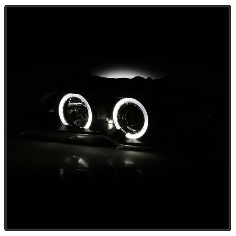 Spyder Auto Black LED Halo Projector Headlight with High H1 Spyder Auto Black LED Halo Projector Headlight with High H1