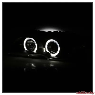 Spyder Auto Black LED Halo Projector Headlight for 2004-2006 BMW E46 330xi 2-Door - PRO-YD-BMWE4604-2DR-HL-BK