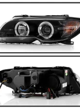 Spyder Auto Black LED Halo Projector Headlight for 2004-2006 BMW E46 330xi 2-Door                                     - PRO-YD-BMWE4604-2DR-HL-BK - Image 2