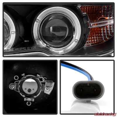 Spyder Auto Black LED Halo Projector Headlight for 2004-2006 BMW E46 330xi 2-Door - PRO-YD-BMWE4604-2DR-HL-BK