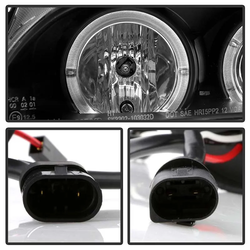 Spyder Auto Black LED Halo Projector Headlight with High H1 Spyder Auto Black LED Halo Projector Headlight with High H1