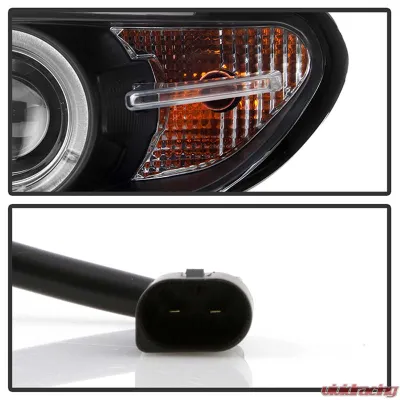 Spyder Auto Black LED Halo Projector Headlight for 2004-2006 BMW E46 330xi 2-Door - PRO-YD-BMWE4604-2DR-HL-BK