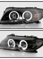 Spyder Auto Black LED Halo Projector Headlight for 2004-2006 BMW E46 330xi 2-Door                                     - PRO-YD-BMWE4604-2DR-HL-BK - Image 9