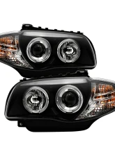 Spyder Auto Halo Black Projector Headlights for BMW E87 1-Series 2008-2010                                     - PRO-YD-BMWE87-HL-BK - Image 11