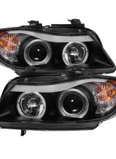 Spyder Auto Halo Amber Black Projector Headlights for BMW E90 3-Series 2006-2008                                     - PRO-YD-BMWE9005-AM-BK - Image 8