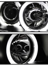 Spyder Auto Halo Amber Black Projector Headlights for BMW E90 3-Series 2006-2008                                     - PRO-YD-BMWE9005-AM-BK - Image 6