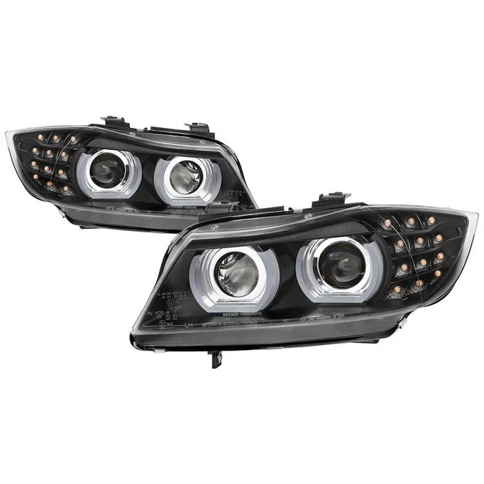 Spyder Auto Signature Projector Headlights HID Model w/AFS Black BMW E90 3-Series 4DR 2009-2012 - PRO-YD-BMWE9009-AFSHID-BK