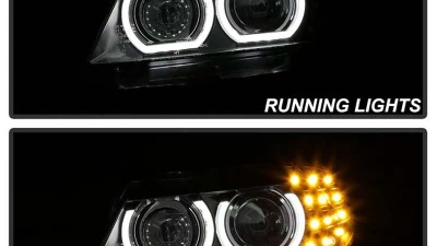 Spyder Auto Signature Projector Headlights HID Black for BMW E90 3-Series 2009-2012                                     - PRO-YD-BMWE9009-AFSHID-BK - Image 9