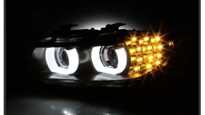 Spyder Auto Signature Projector Headlights HID Black for BMW E90 3-Series 2009-2012                                     - PRO-YD-BMWE9009-AFSHID-BK - Image 6