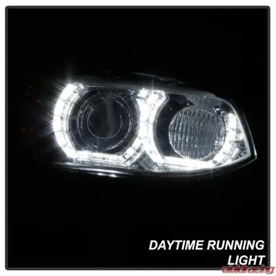 Spyder Auto Signature Projector Headlights LED DRL Chrome for BMW E92 3 Series 2008-2010 - PRO-YD-BMWE9208-DRL-C