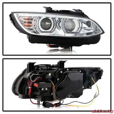 Spyder Auto Signature Projector Headlights LED DRL Chrome for BMW E92 3 Series 2008-2010 - PRO-YD-BMWE9208-DRL-C