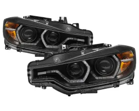 Spyder Auto Projector Headlights LED DRL Black for BMW 3-Series F30 2012-2014