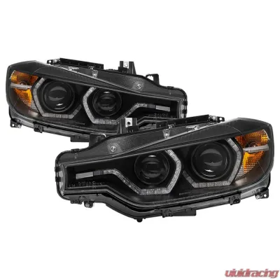 Spyder Auto Projector Headlights LED DRL Black for BMW 3-Series F30 2012-2014 - PRO-YD-BMWF3012-DRL-BK