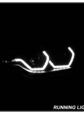 Spyder Auto Projector Headlights LED DRL Black for BMW 3-Series F30 2012-2014                                     - PRO-YD-BMWF3012-DRL-BK - Image 9