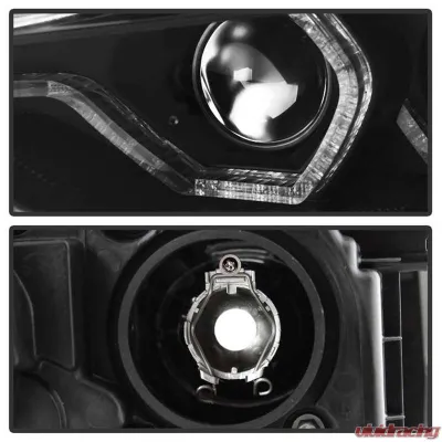 Spyder Auto Projector Headlights LED DRL Black for BMW 3-Series F30 2012-2014 - PRO-YD-BMWF3012-DRL-BK