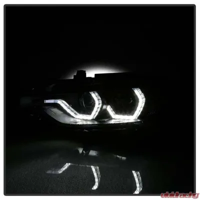 Spyder Auto Projector Headlights LED DRL Black for BMW 3-Series F30 2012-2014 - PRO-YD-BMWF3012-DRL-BK