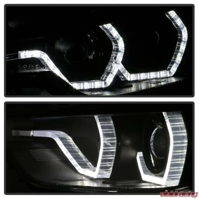 Spyder Auto Projector Headlights LED DRL Black for BMW 3-Series F30 2012-2014 - PRO-YD-BMWF3012-DRL-BK
