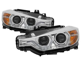 Spyder Auto Projector Headlights with LED DRL Chrome for BMW 3-Series F30 2012-2014