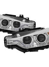 Spyder Auto Projector Headlights with LED DRL Chrome for BMW 3-Series F30 2012-2014                                     - PRO-YD-BMWF3012-DRL-C - Image 9