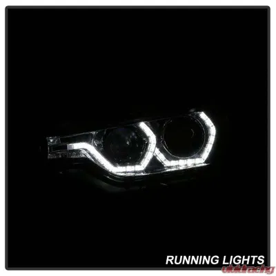Spyder Auto Projector Headlights with LED DRL Chrome for BMW 3-Series F30 2012-2014 - PRO-YD-BMWF3012-DRL-C